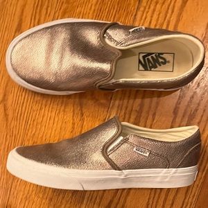 Vans Pebbled Leather Slip-on, Rose Gold